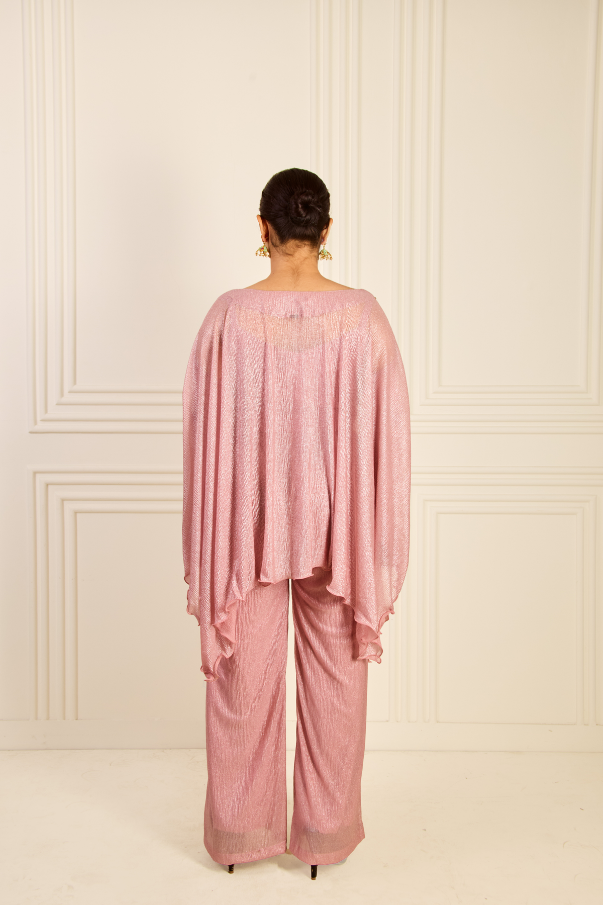 Blush Pink Tissue Shimmer Co-ord Set