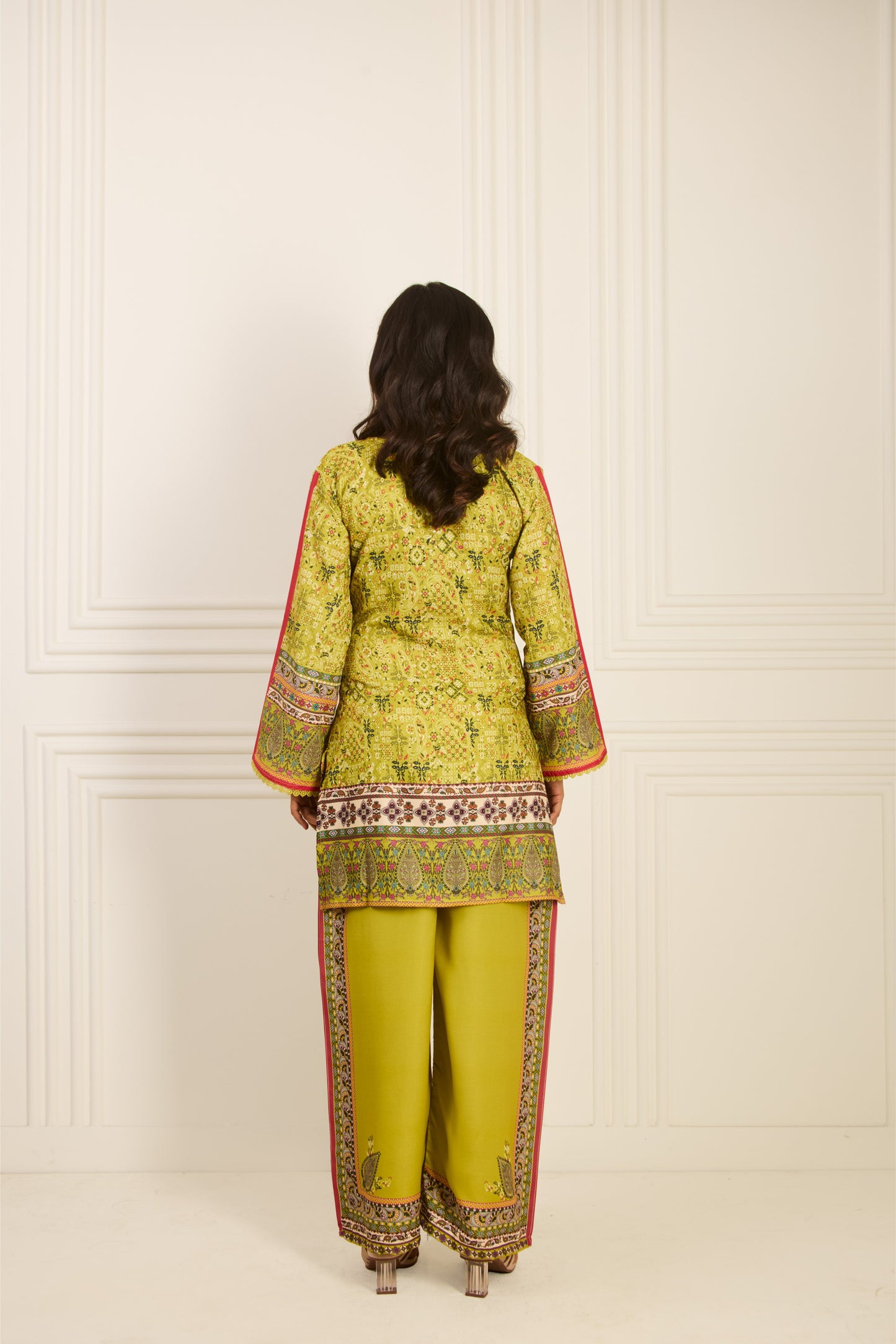 Lime Green Printed Co-Ord Set
