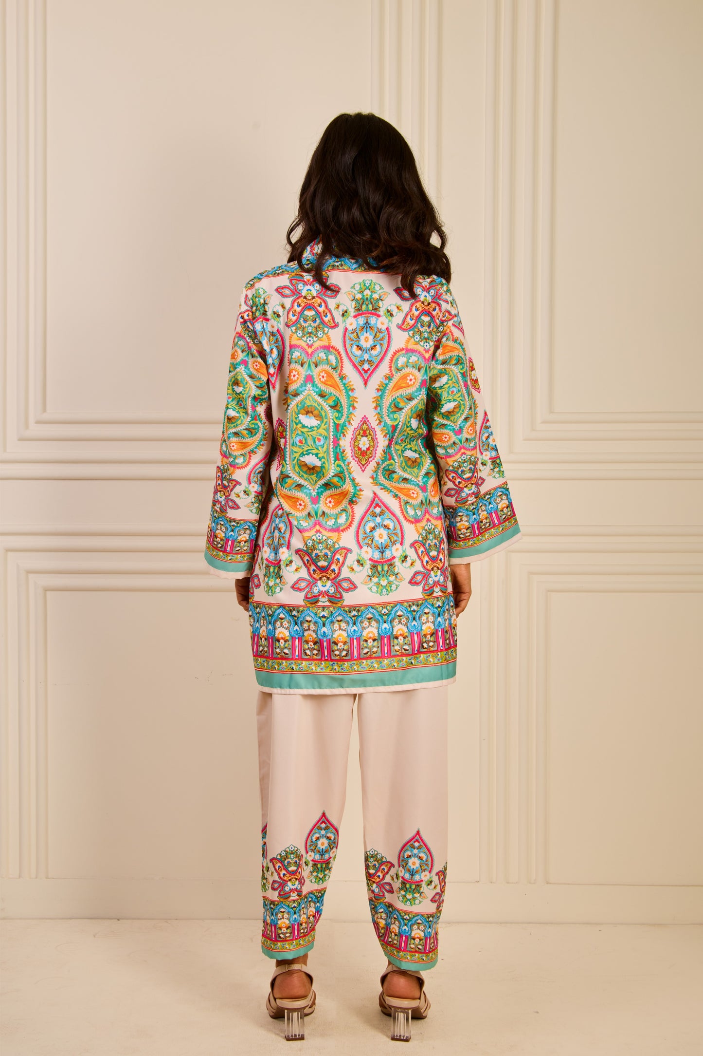 Off white Floral Printed Co-Ord Set