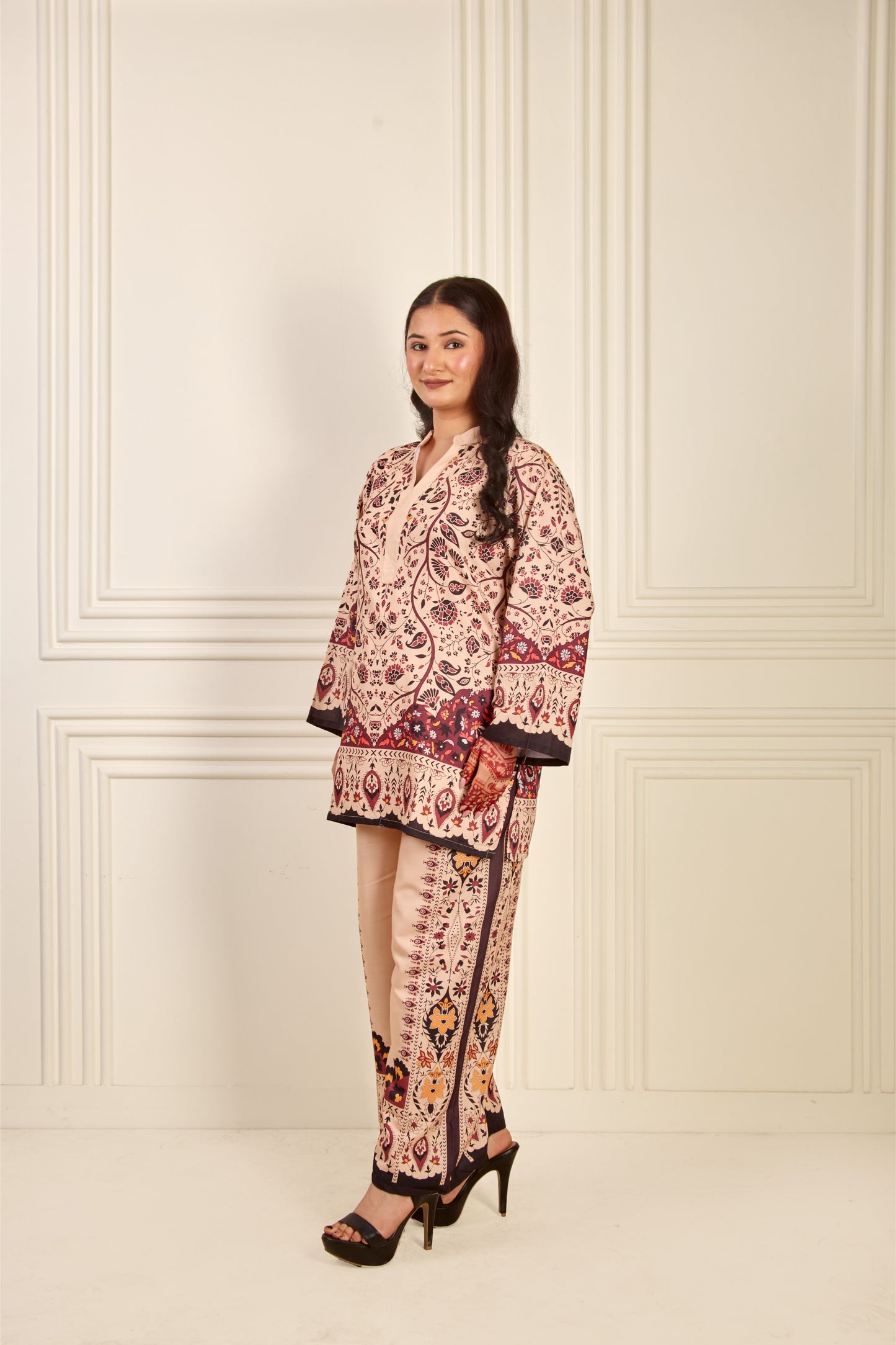 Beige Bohemian Co-Ord Set