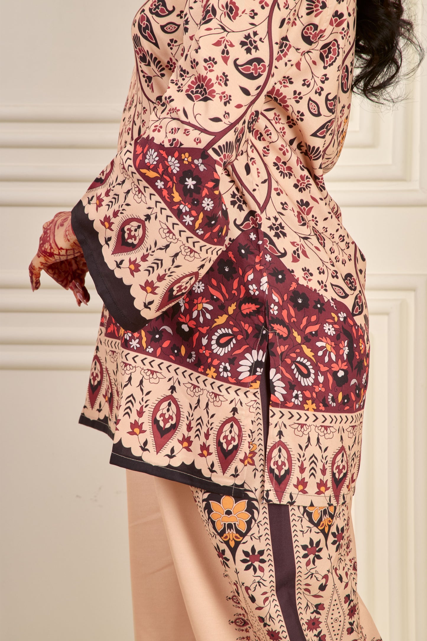 Beige Bohemian Co-Ord Set